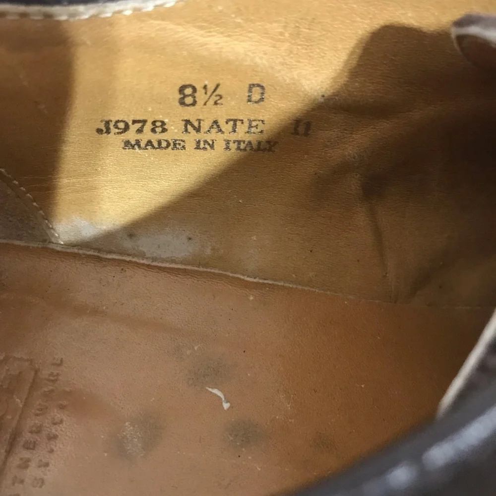 Coach made in Italy Men's Brown Suede Plain-Toe Derby Shoes Size 8.5D